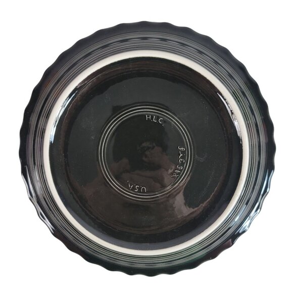 Fiesta Dinnerware Homer Laughlin Black Pie Baker #487 10 1/8" USA Original Box - Picture 3 of 10